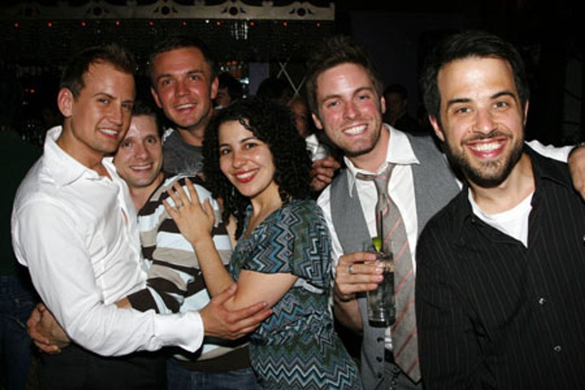 Chris Isaacson, Danny Pintauro, Shane Scheel, Julie Garnye, Trapper Felides and Ben Toth at 