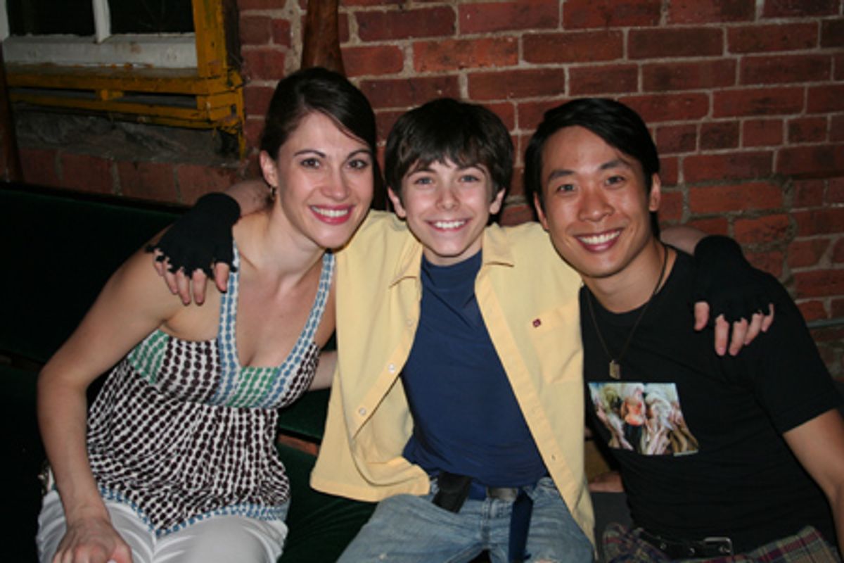 Suzanne Hylenski (Mary Poppins), Henry Hodges (Mary Poppins) and Kevin Yee (Mary Poppins) at 