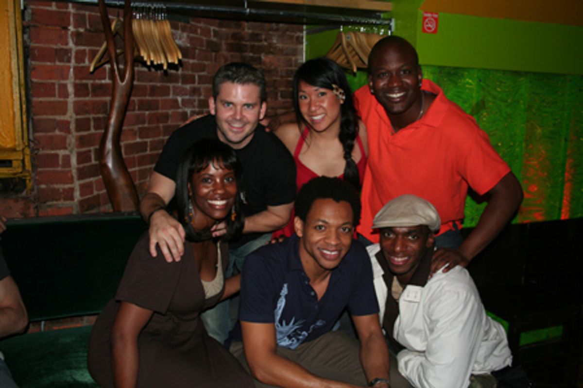 Cast members for the upcoming The Little Mermaid: Robert Creighton, Kay Trinidad, Tituss Burgess, Zakiya Young Mizen, Derrick Baskin and Daniel J. Watts at 