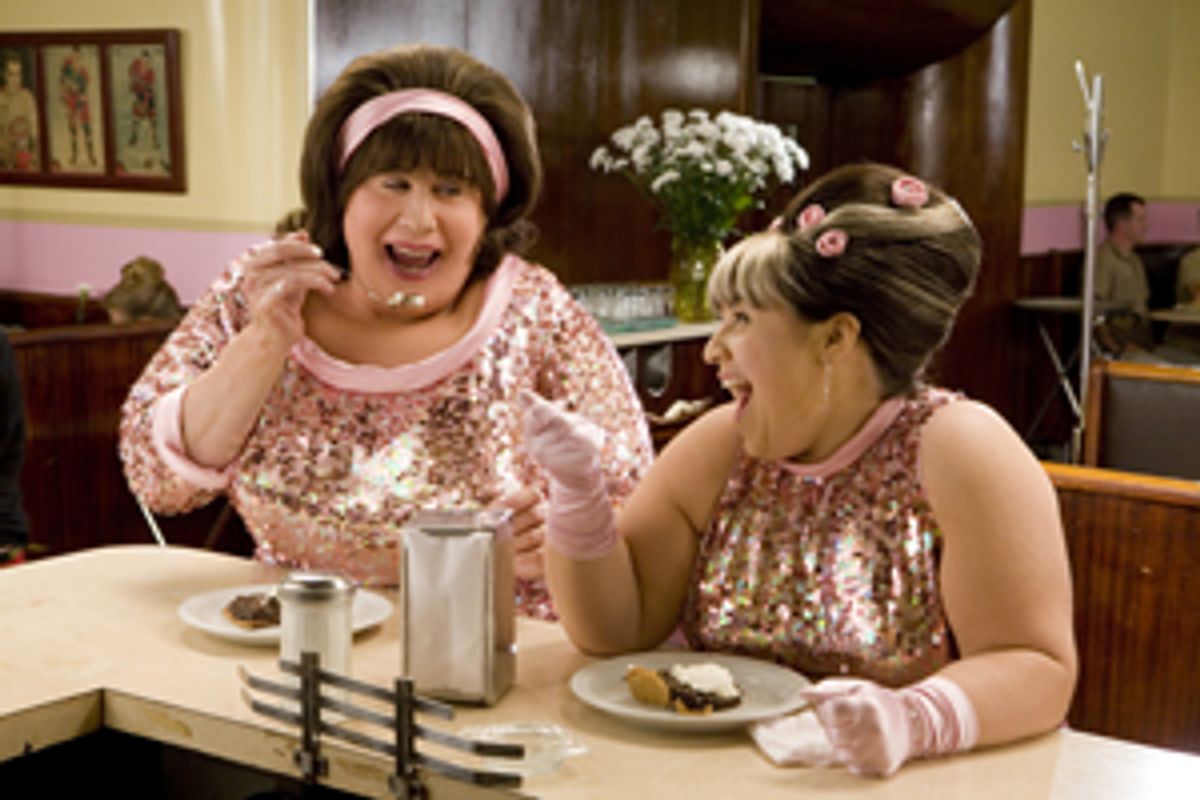 John Travolta and Nikki Blonsky in 'Hairspray' at 