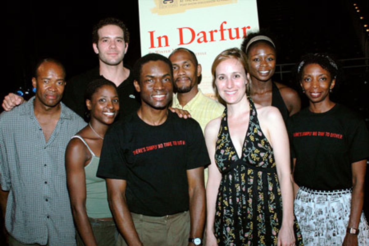 The cast: Leon Addison Brown, Rutina Wesley, Aaron Lohr, Maduka Steady, Ron Brice, Heather Raffo, Zainab Jah and Sharon Washington at 