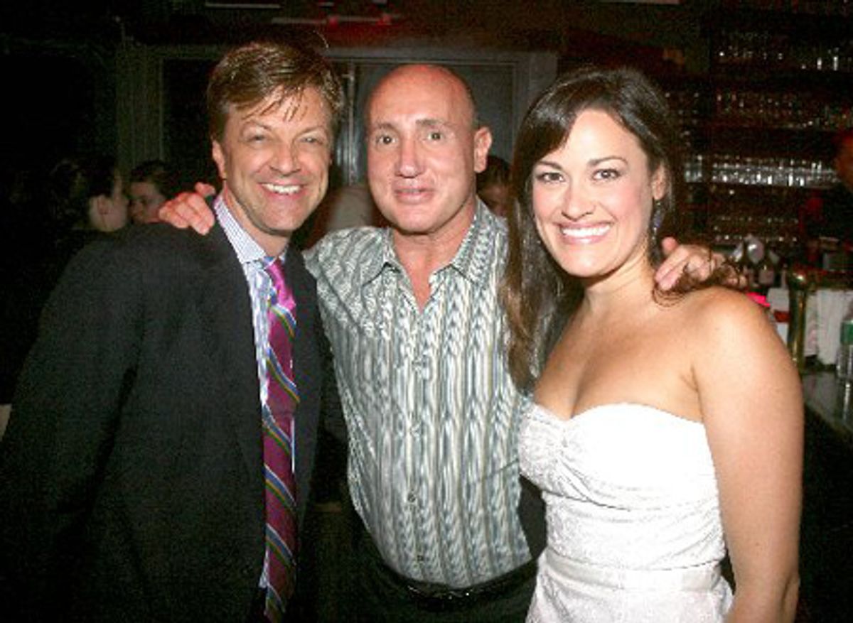 Jim Caruso, Gianni Valenti and Ashley Brown at 