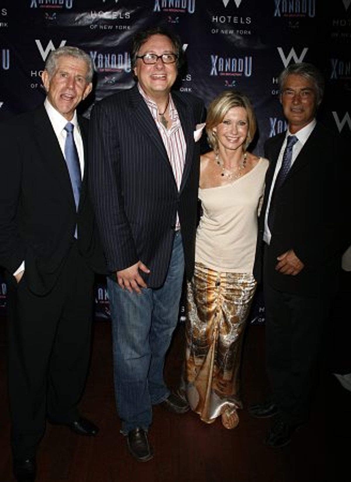 Tony Roberts, Douglas Carter Beane, Olivia Newton-John and John Farrar at 