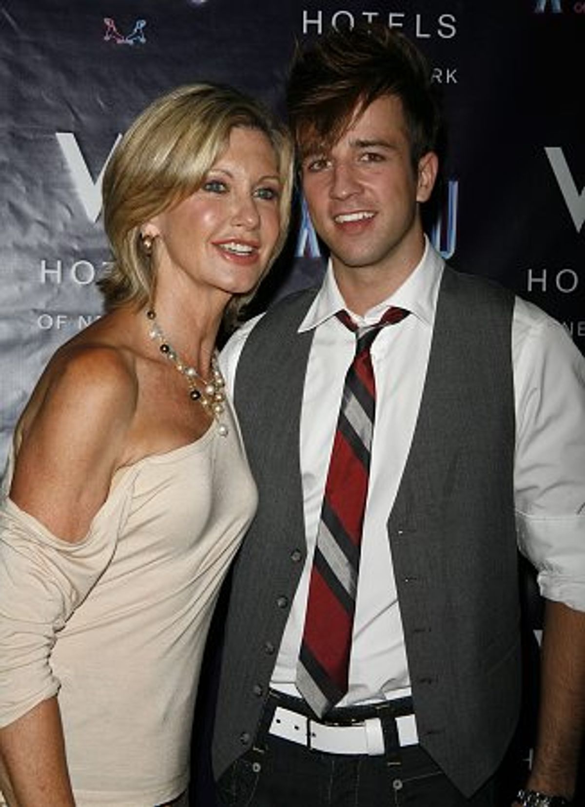 Olivia Newton-John and Curtis Holbrook at 