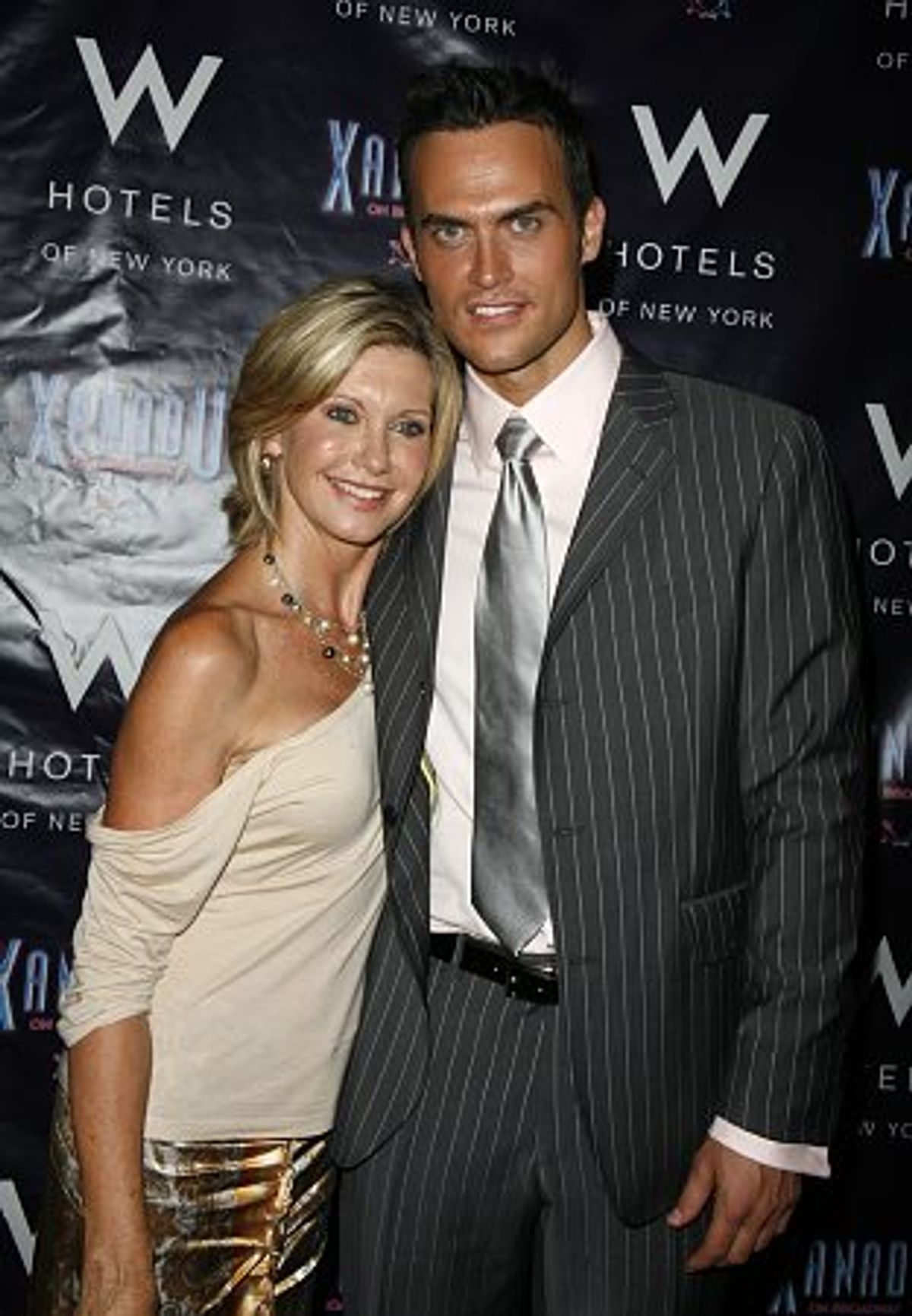 Olivia Newton-John and Cheyenne Jackson at 