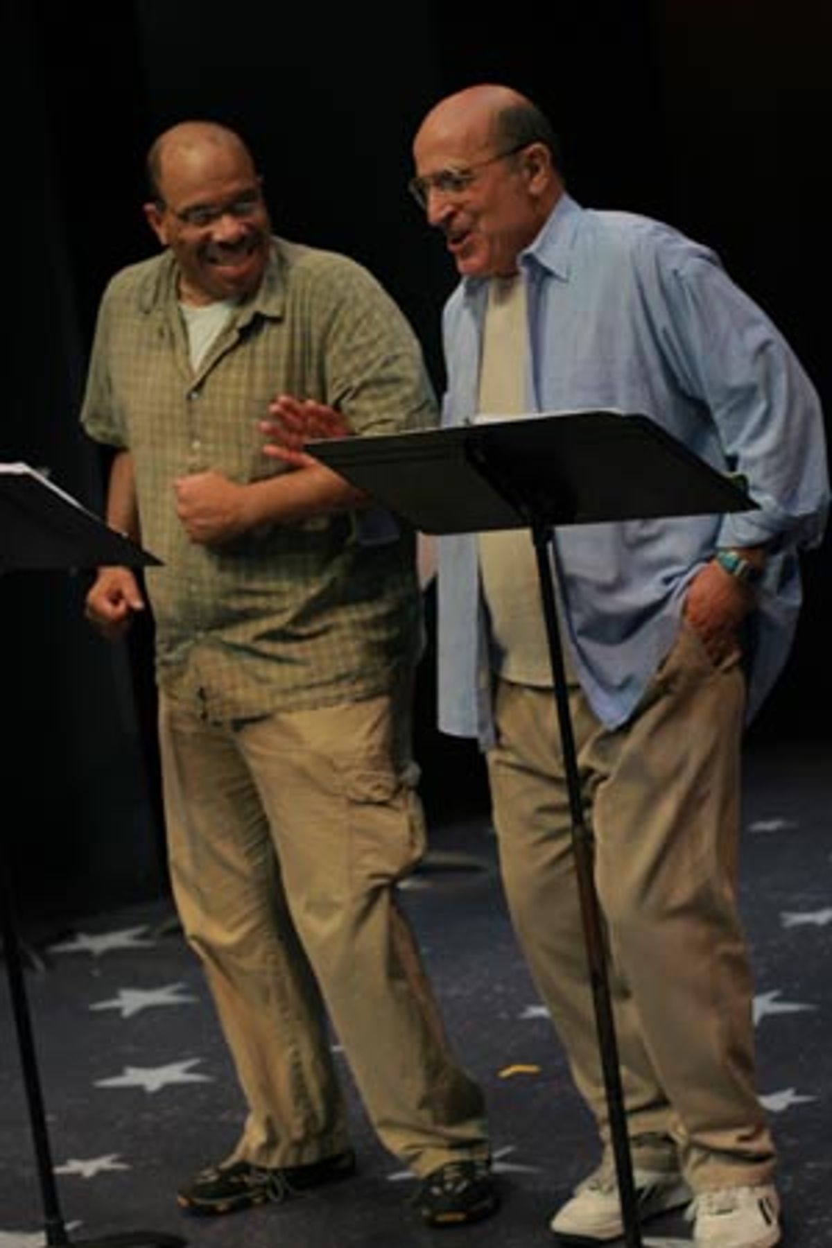 Don Mayo (as Newark) and Thom Christopher (as Johnny Dembo) at 