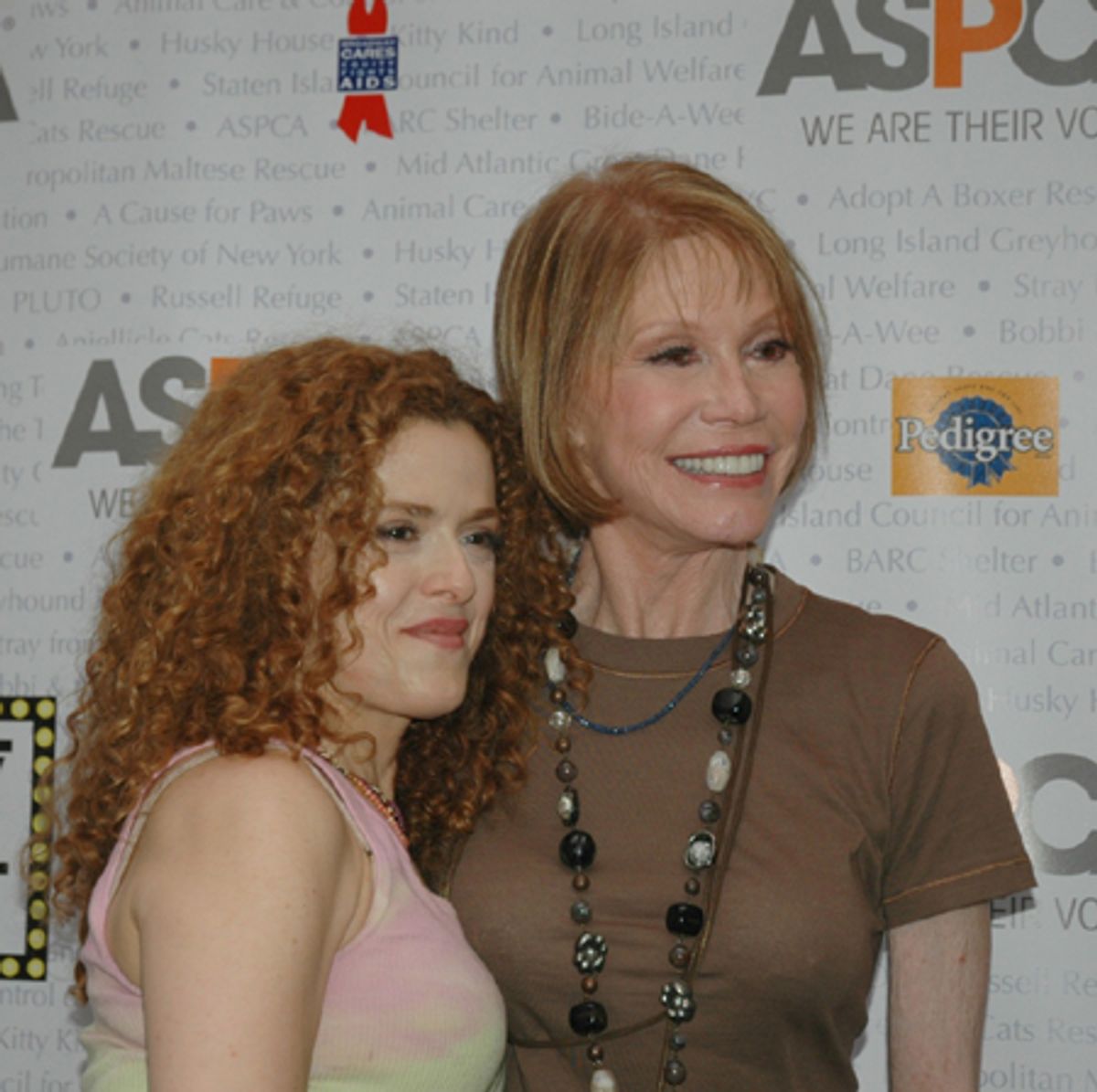 Bernadette Peters and Mary Tyler Moore at 