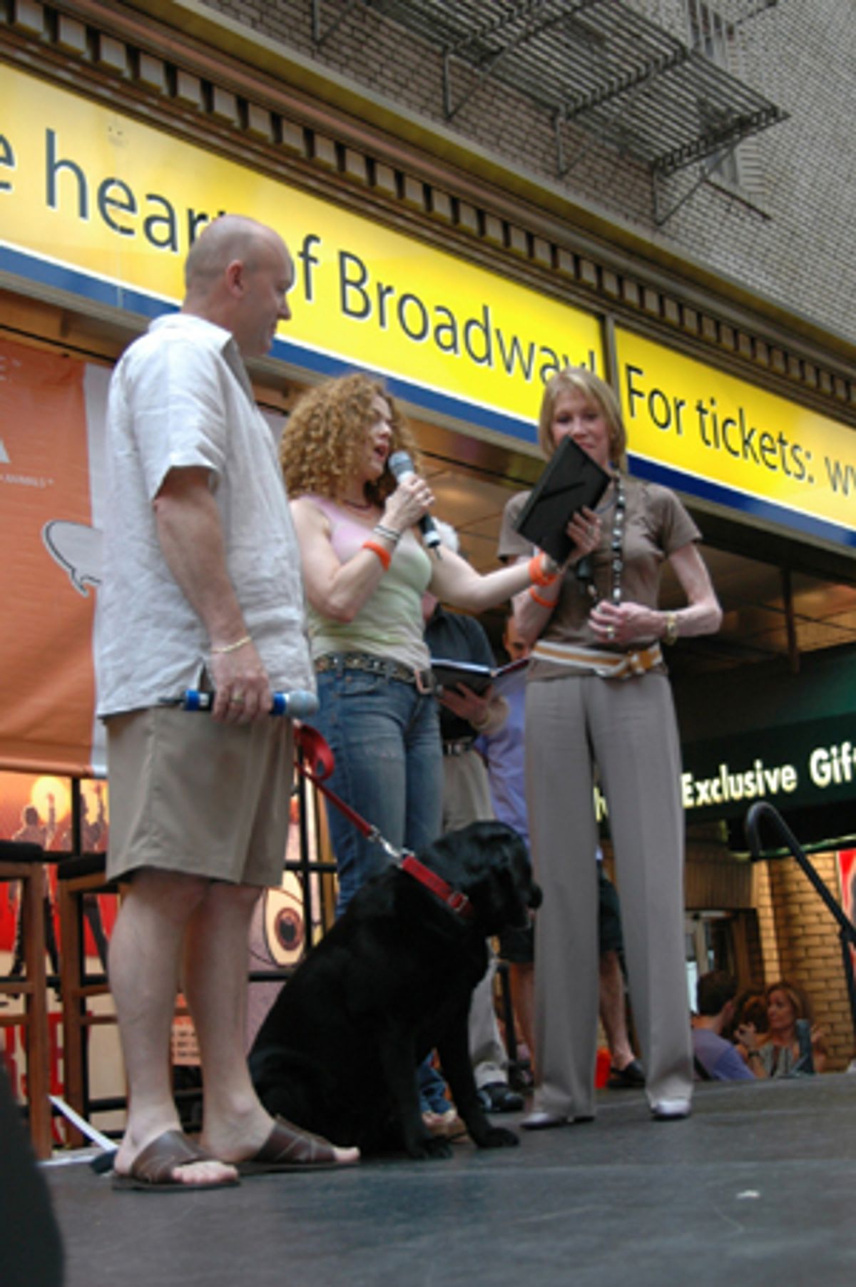 Bernadette Peters and Mary Tyler Moore announce Catie as the winner of an ASCAP Award; she is now the mascot of Boston's The Plaza at 