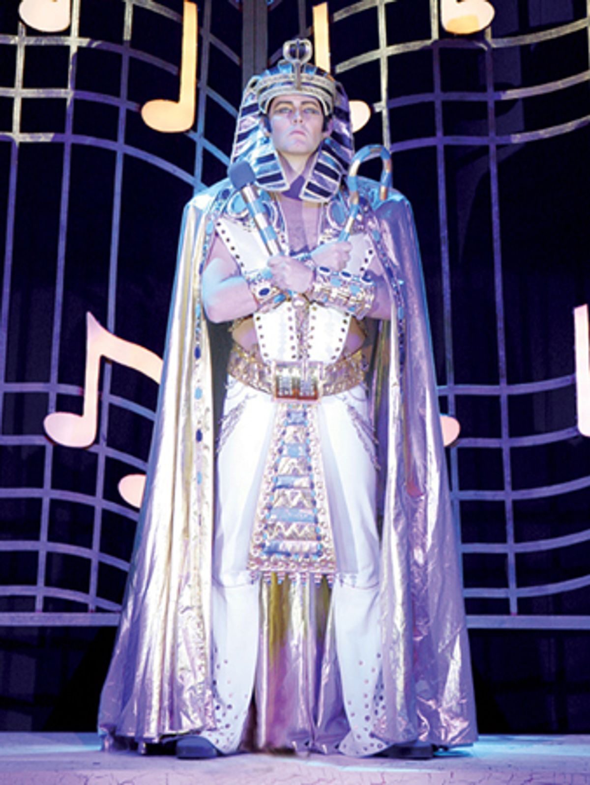 Dean Collison as Pharaoh at West End 'Joseph' Revival
