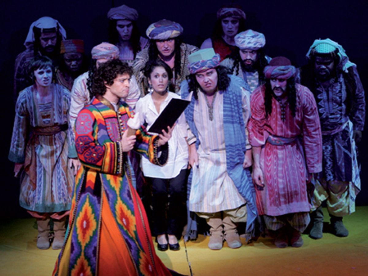Lee Mead, Preeya Kalidas (as Narrator) and company at 