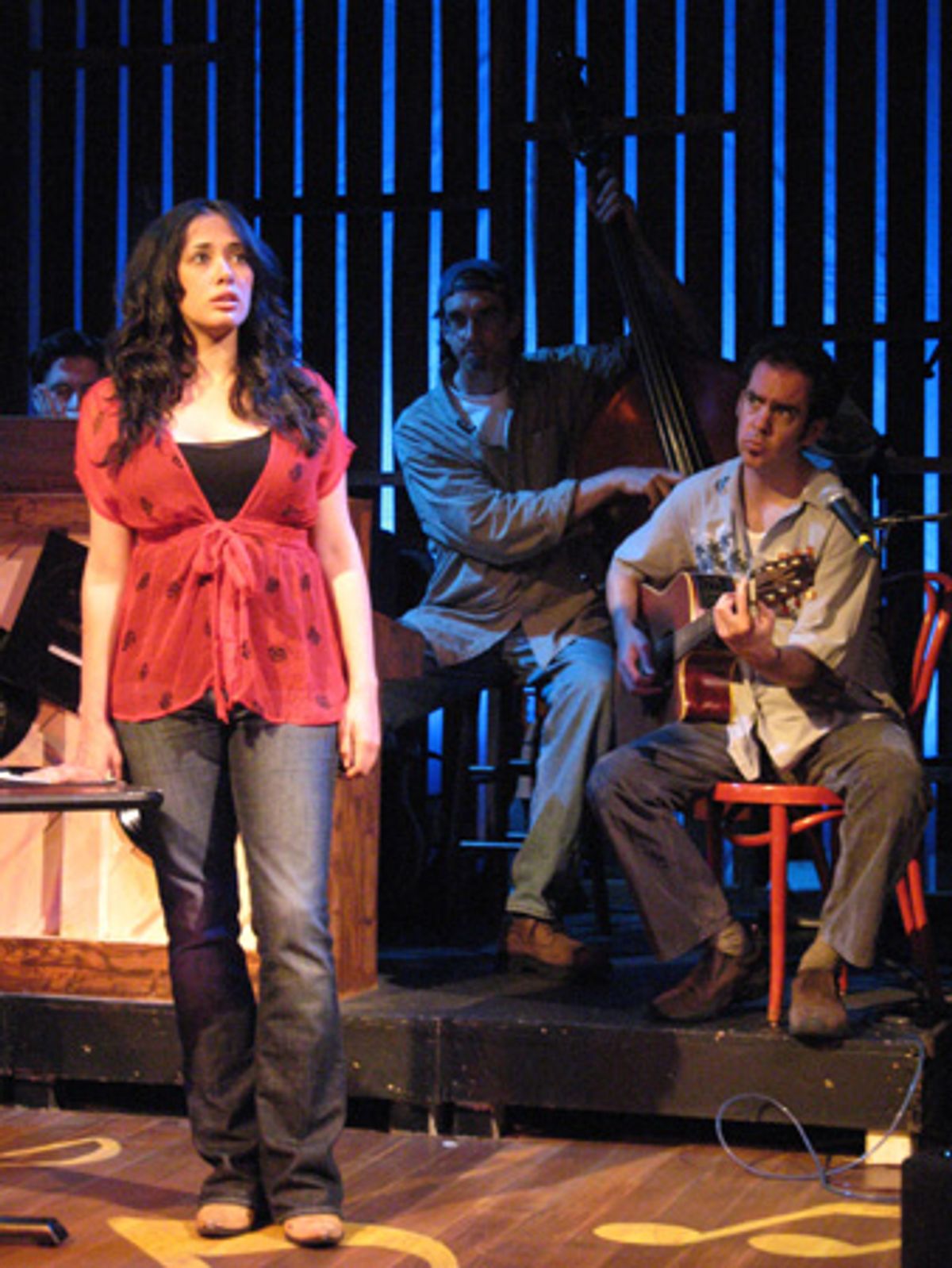 Mariand Torres as 'Mona' and Ritt Henn and Jason Chimonides as 'The McGnats' at 