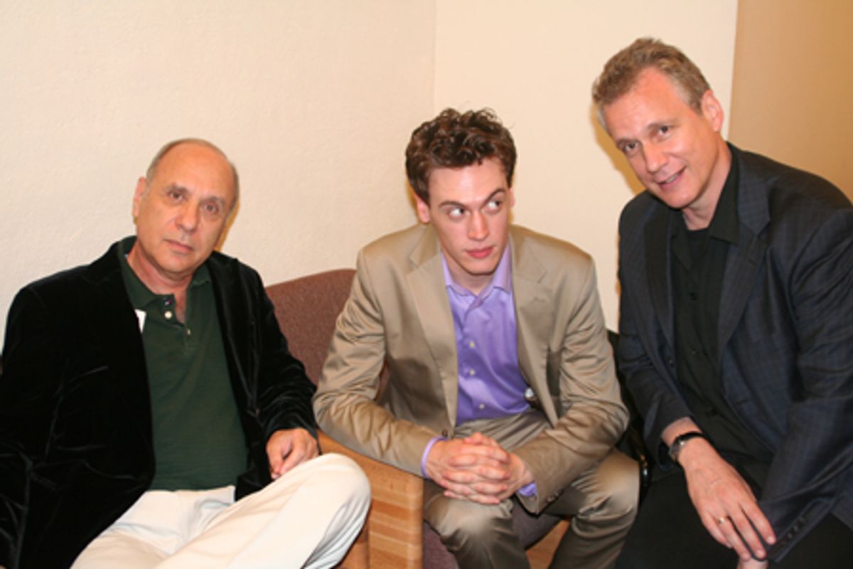 Marshall Brickman, Erich Bergen and Rick Elice at 