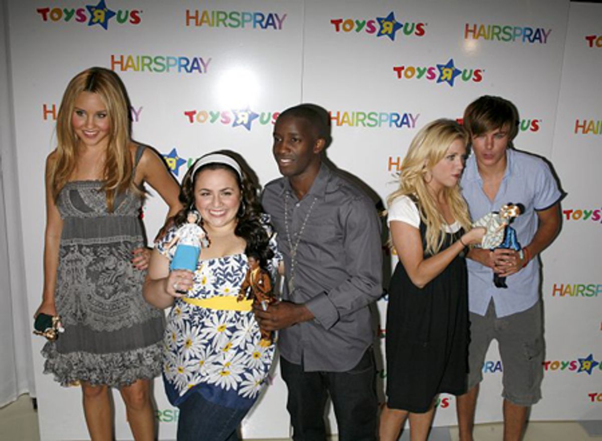 Amanda Bynes, Nikki Blonsky, Elijah Kelley, Brittany Snow and Zac Efron at 