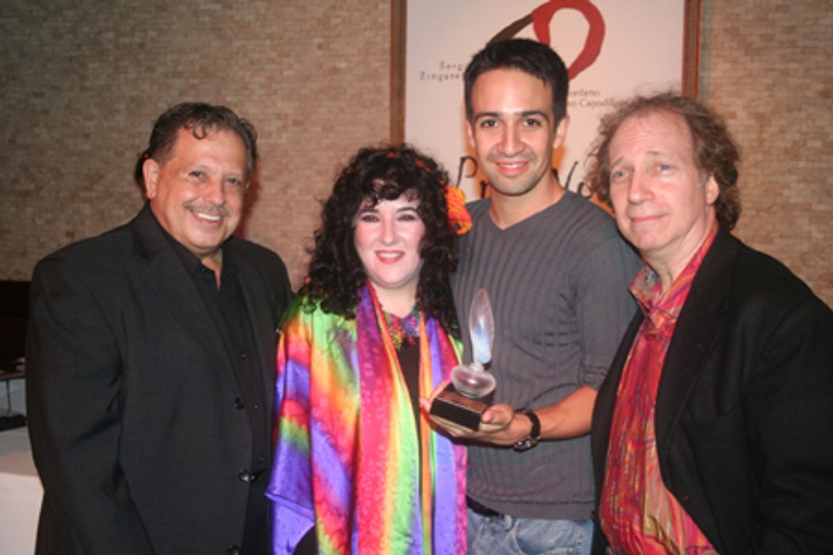 Ellis Nassour, Barbara Siegel, Lin-Manuel Miranda and Scott Siegel at 