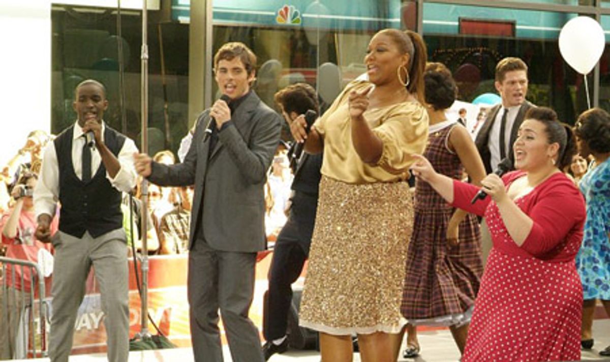 Elijah Kelley, James Marsden, Queen Latifah and Nikki Blonsky at 