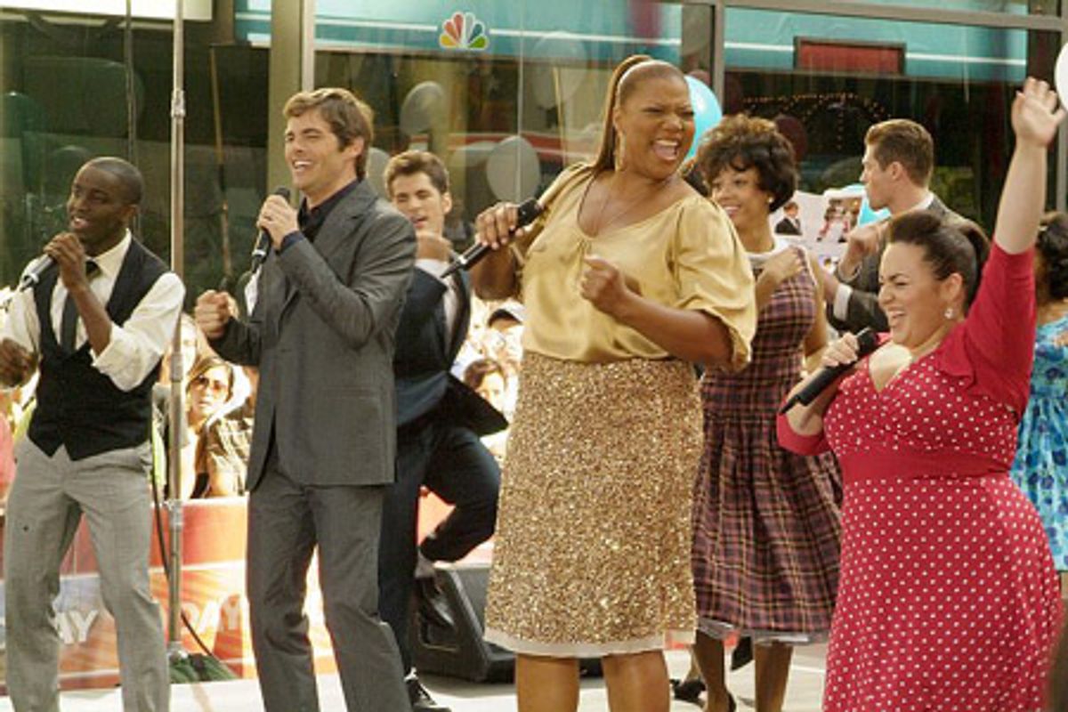 Elijah Kelley, James Marsden, Queen Latifah and Nikki Blonsky at 