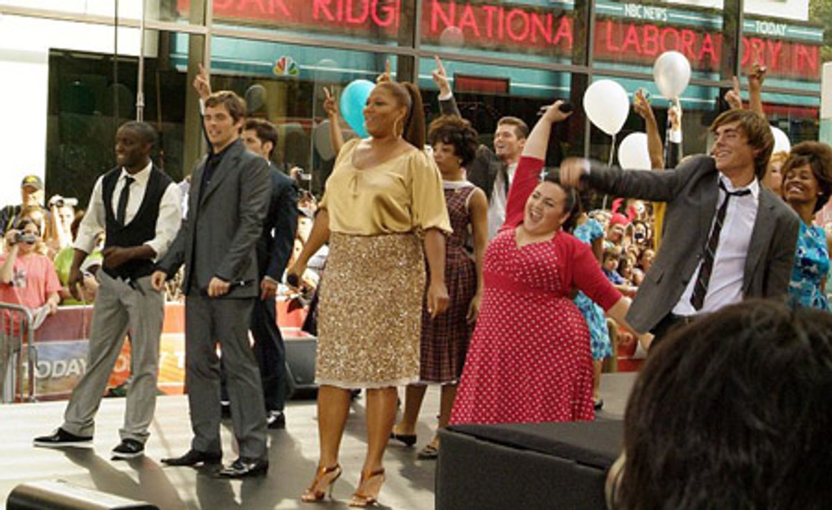 Elijah Kelley, James Marsden, Queen Latifah, Nikki Blonsky and Zac Efron at 