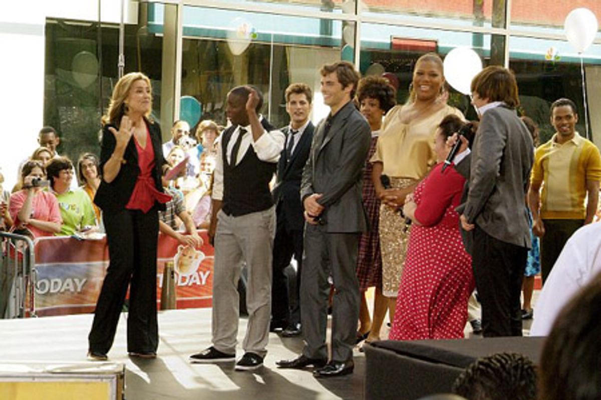 Meredith Vieira with Elijah Kelley, James Marsden, Queen Latifah, Nikki Blonsky and Zac Efron at 