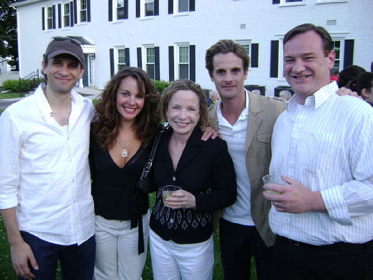 'That 70s Show' star Debra Jo Rupp and (far right) Kevin Carolan (currently in rehearsals for Berkshire Theatre Festival's Morning's at Seven) came to congratulate Brian Avers, Ginifer King and Mark H. Dold at 