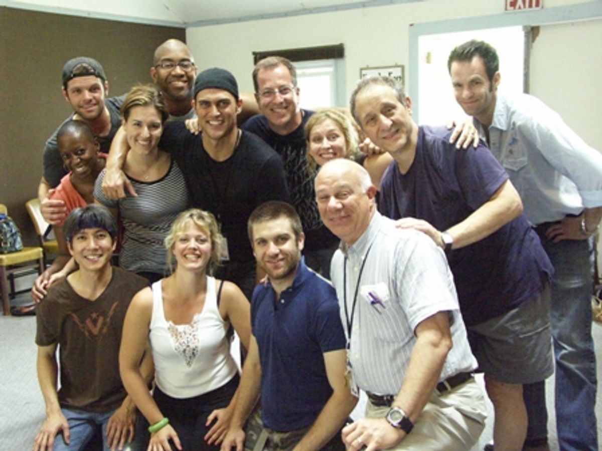 Monique Midgette, Cole Burden, Kimberly Chesser, Paul Oakley Stovall, Cheyenne Jackson, Ted Sperling (Director), Ann Kittredge, Joe Grifasi, Quin Gordon (Assistant Director); Jason Ma, Elizabeth Stanley, Harris Doran, Richard Costabile (Stage Manager) at 