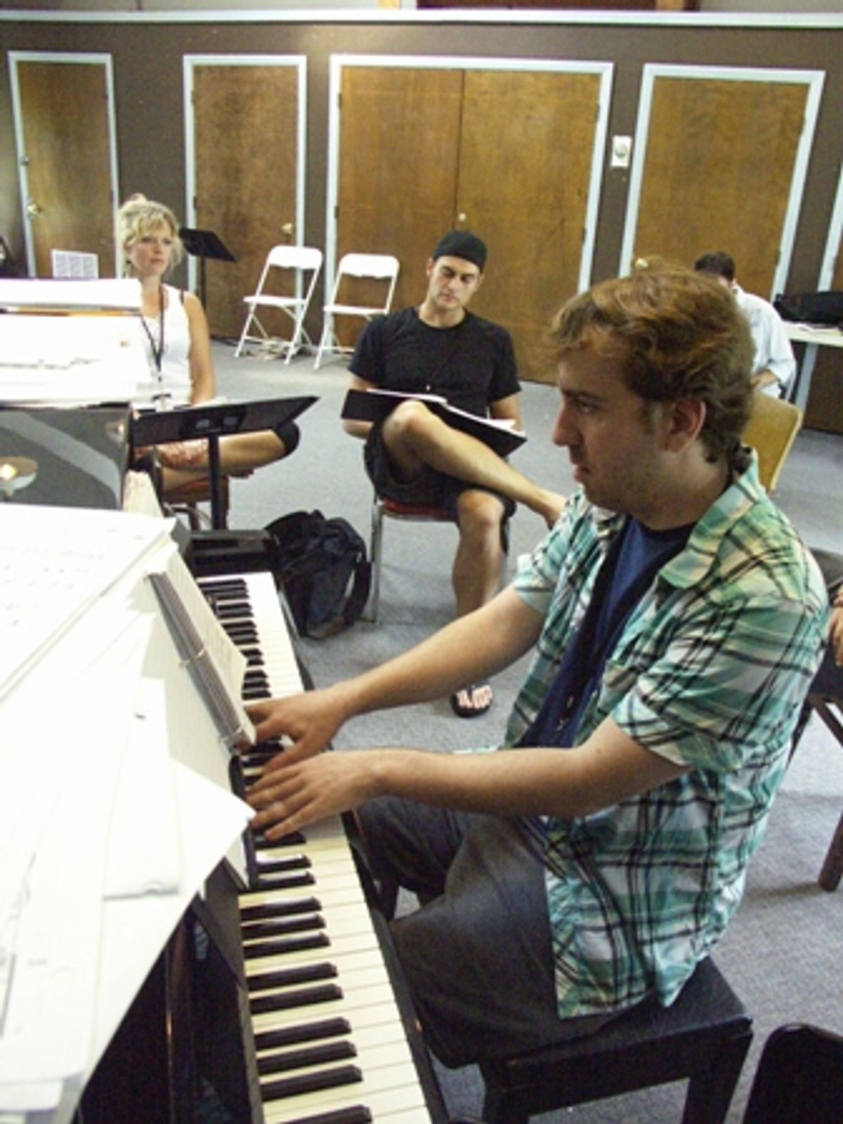 Elizabeth Stanley, Cheyenne Jackson and Rob Berman at 