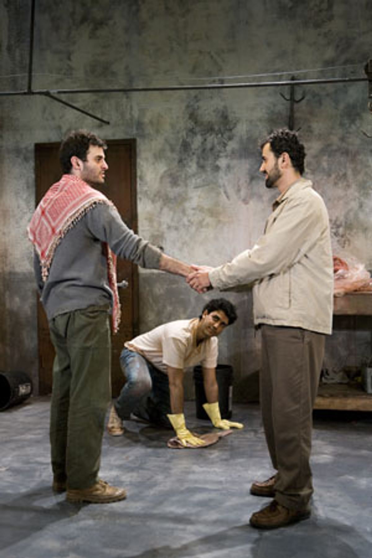 Arian Moayed, Sanjit DeSilva, and Daoud Heidami at 