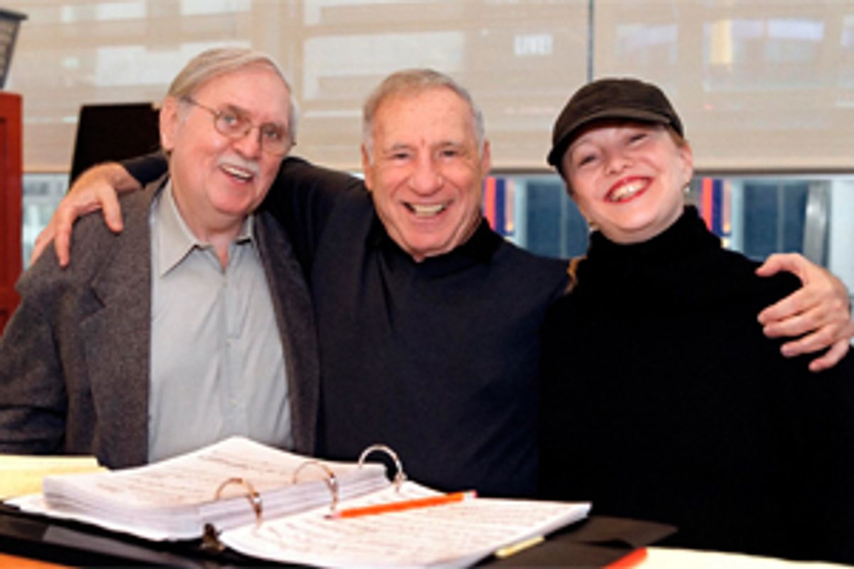  Thomas Meehan, Mel Brooks and Susan Stroman; at 