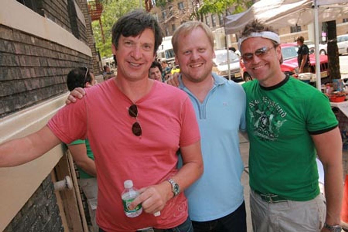 Drew Hodges (SpotCo), Scott Moore (Director Marketing) and Michael Hartman (Publicity) at 