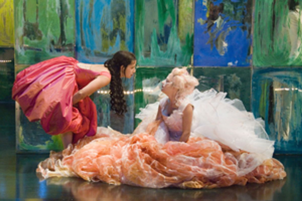 Merritt Janson as The Chevalier and Emily Gunyou Halaas as The Countess at La Jolla Looks Abstract with 'The Deception'