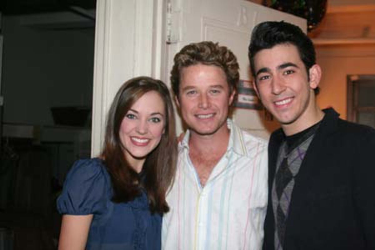 Billy Bush, Laura Osnes and Max Crumm at 