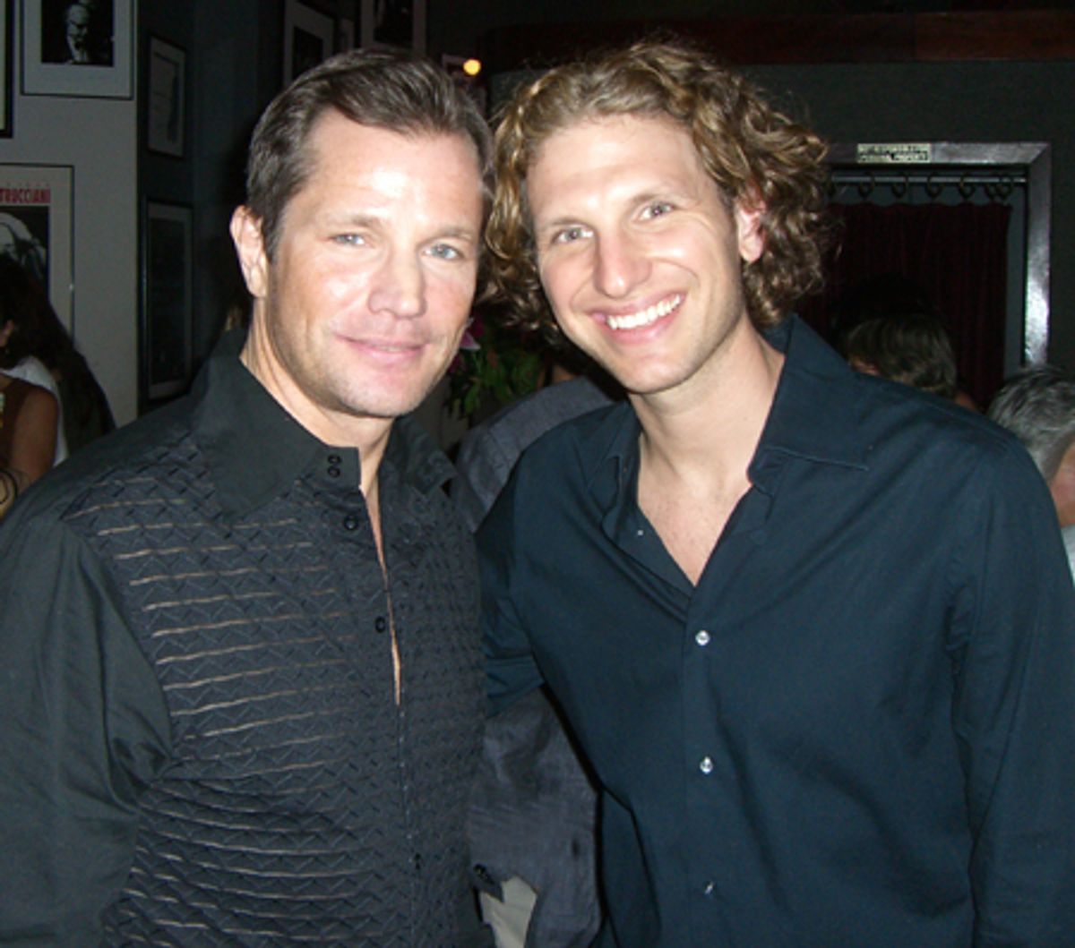 Brian Lane Green and Sebastian Arcelus appeared to cheer on Stritch and the Girls at 