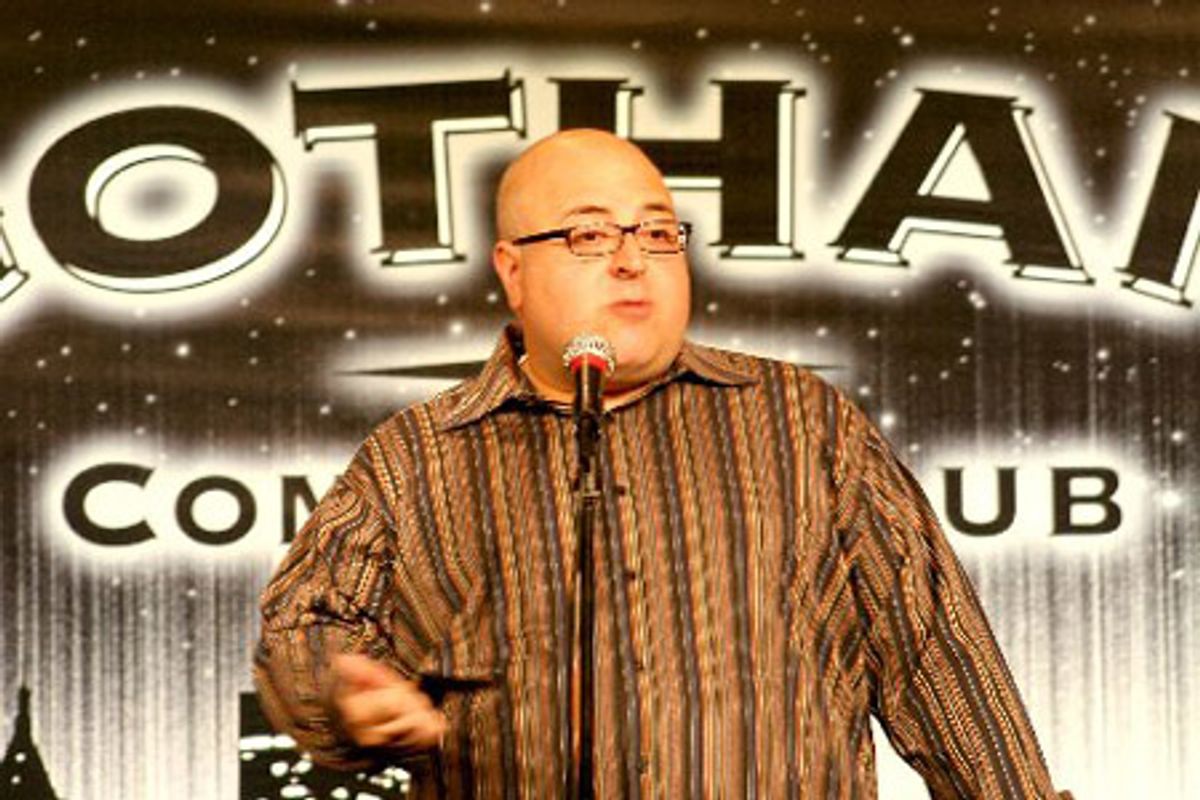 Host Frank DeCaro at HomoComicus at Gotham Comedy Club 8/1