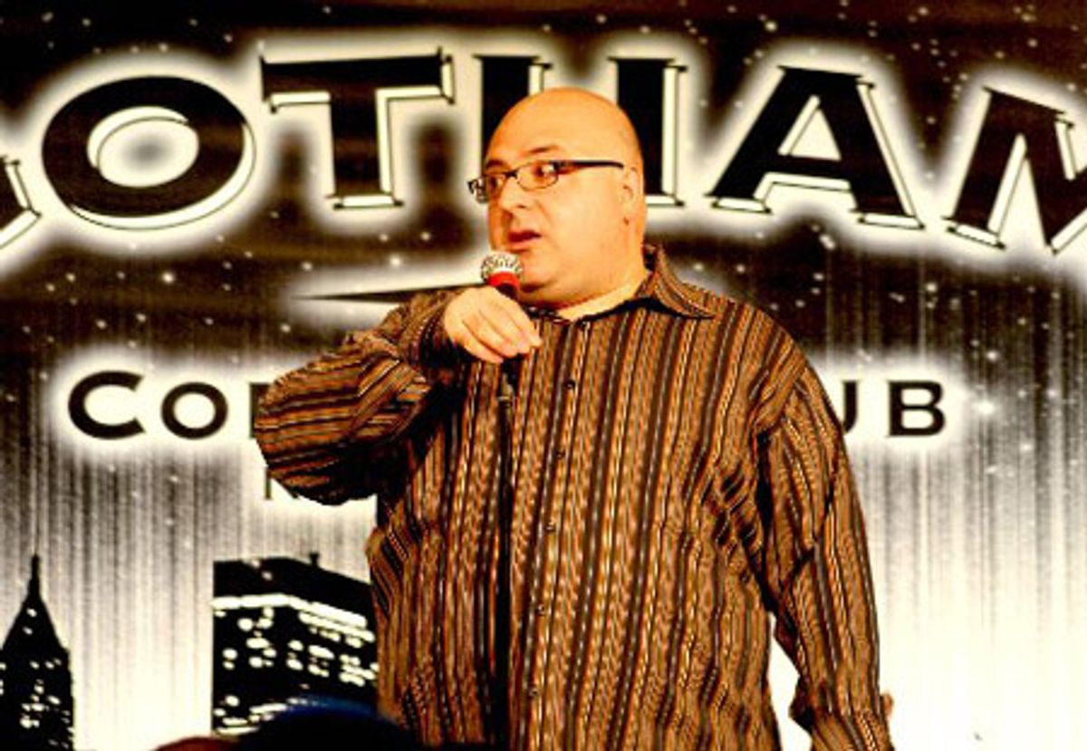 Host Frank DeCaro at HomoComicus at Gotham Comedy Club 8/1