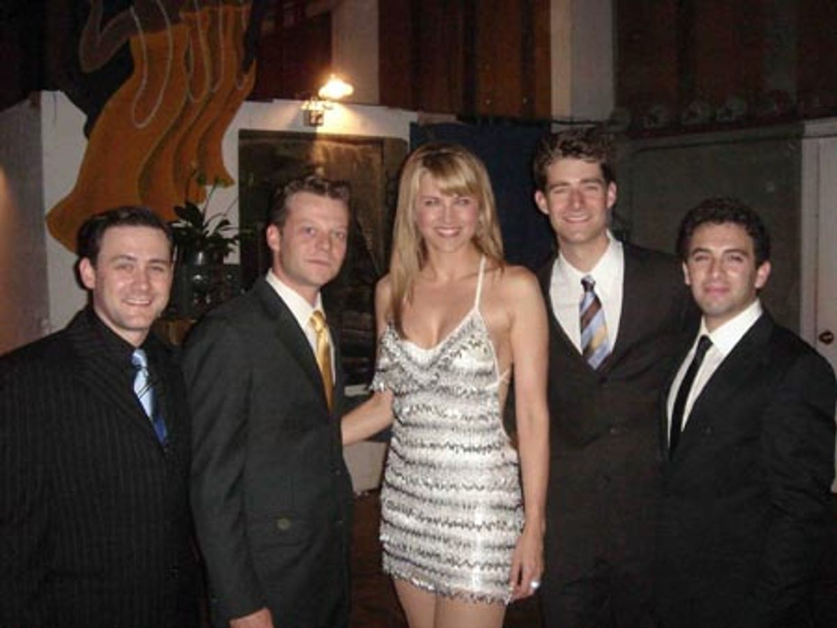 Michael Ingersoll, Jeremy Kushnier, Lucy Lawless, Drew Gehling and Jarrod Spector at 