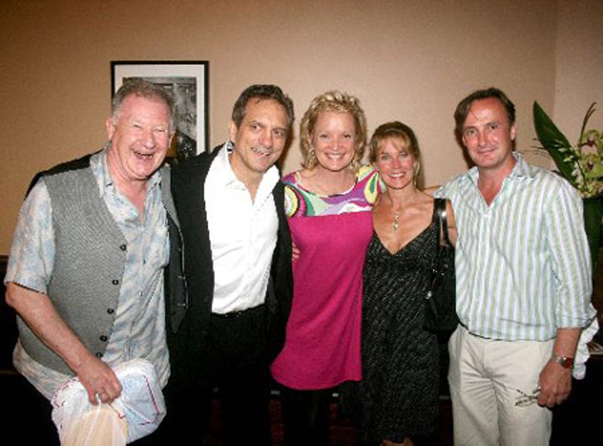 Oklahoma! (1979) cast reunion: Harvey Evans, Martin Vidnovic, Christine Ebersole, Louise Hickey and Kevin Ryan at 