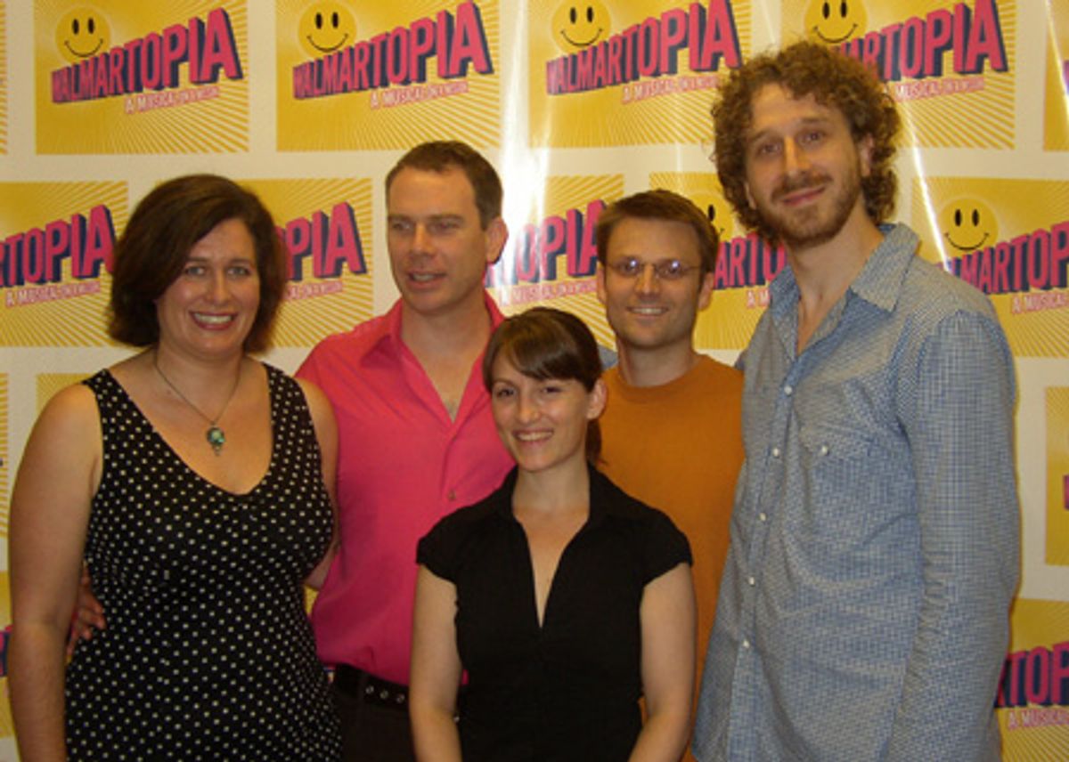 The creative team: Catherine Capellaro (book), Andrew Rohn (music & lyrics), Wendy Seyb (choregraphy), August Eriksmoen (music direction) and Danny Goldstein (director) at 