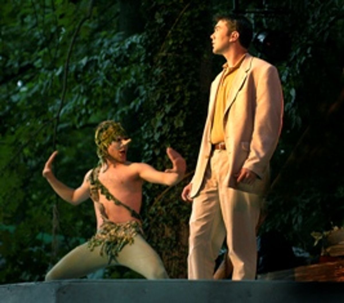 Ian (left) in a scene from the Baltimore Shakespeare Festival production of The Tempest at What Do You Do With a B.A. in Theatre?  Part I: Directing