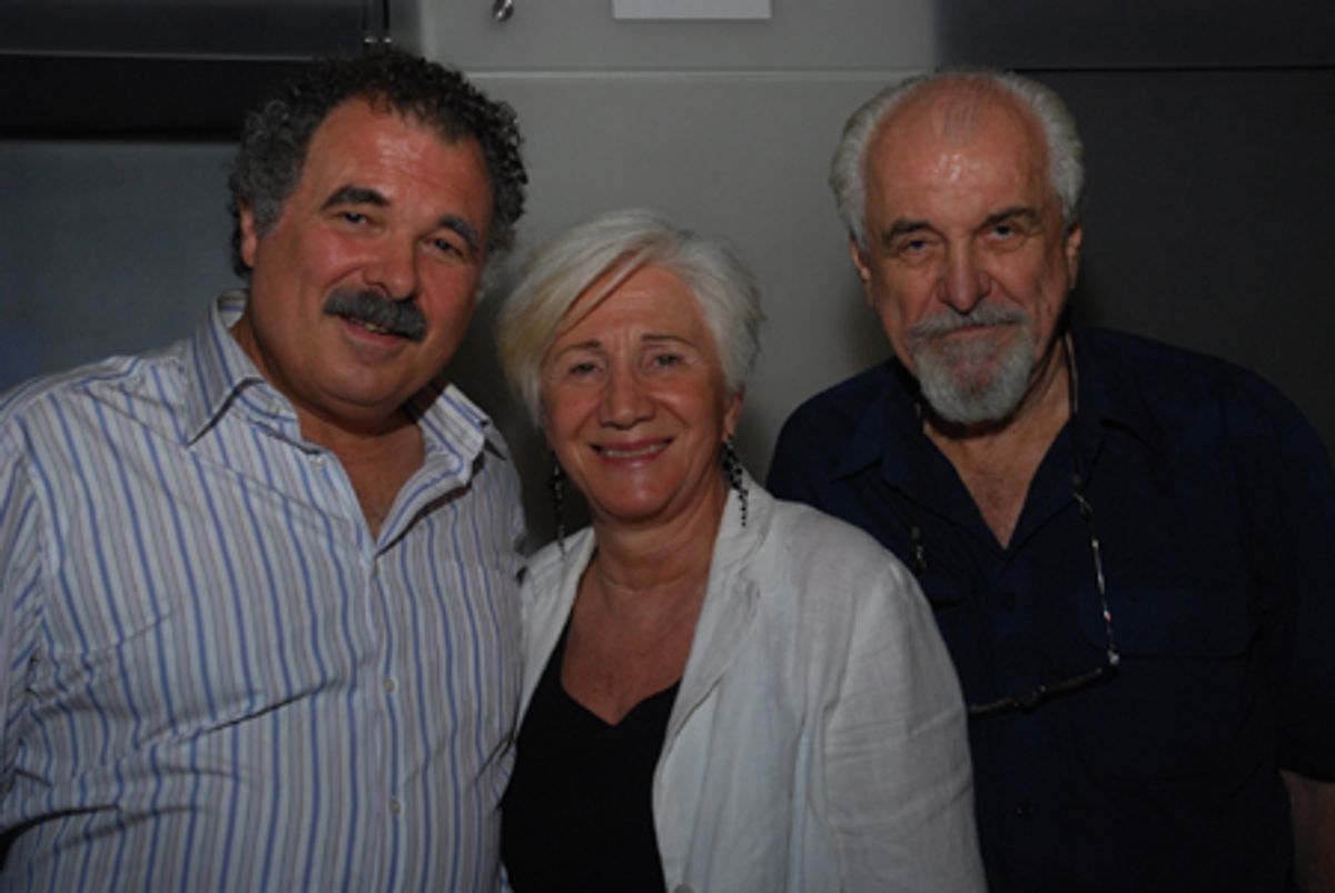 Will Durst, Olympia Dukakis and Louis Zorich at 