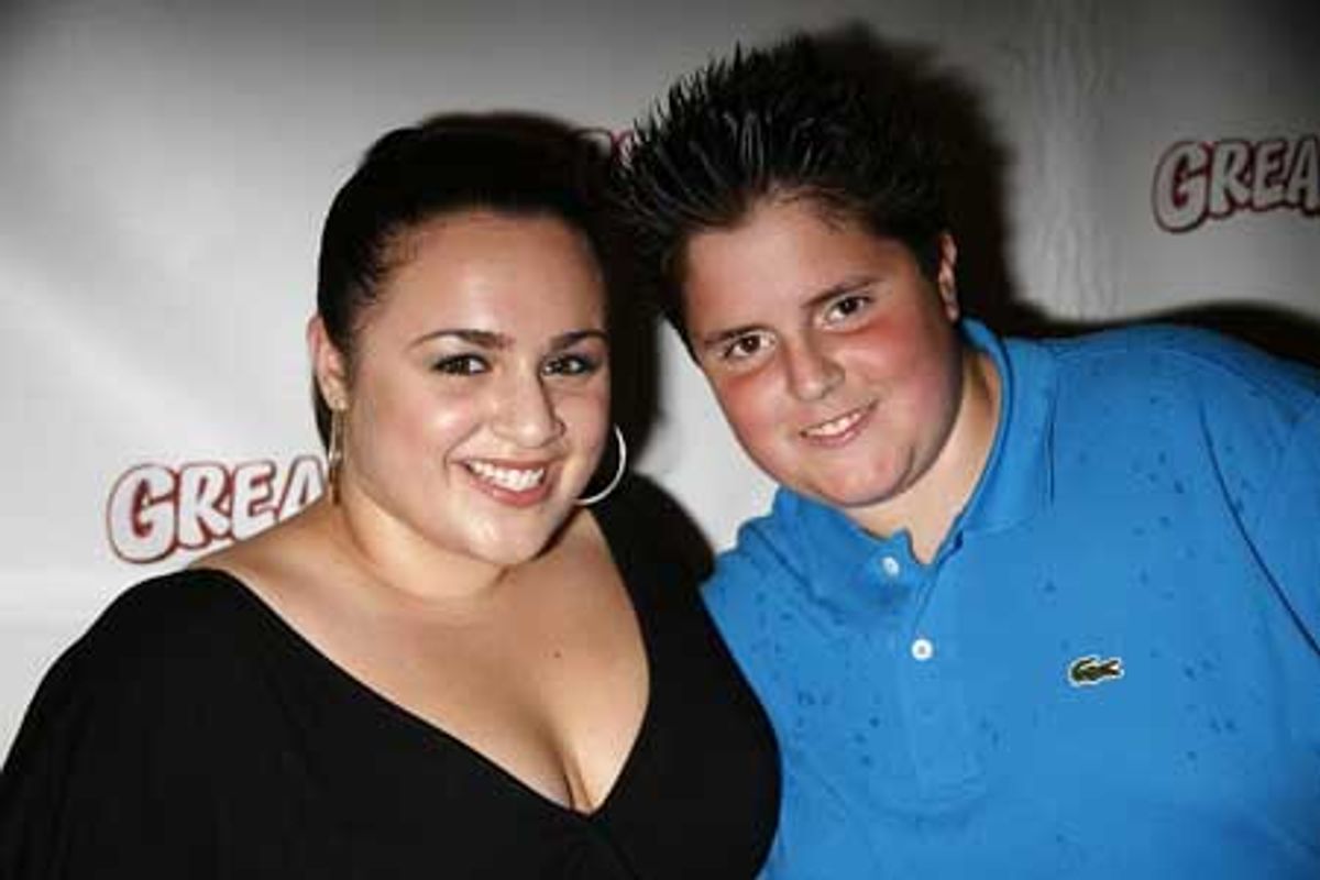Nikki Blonsky and her brother at 