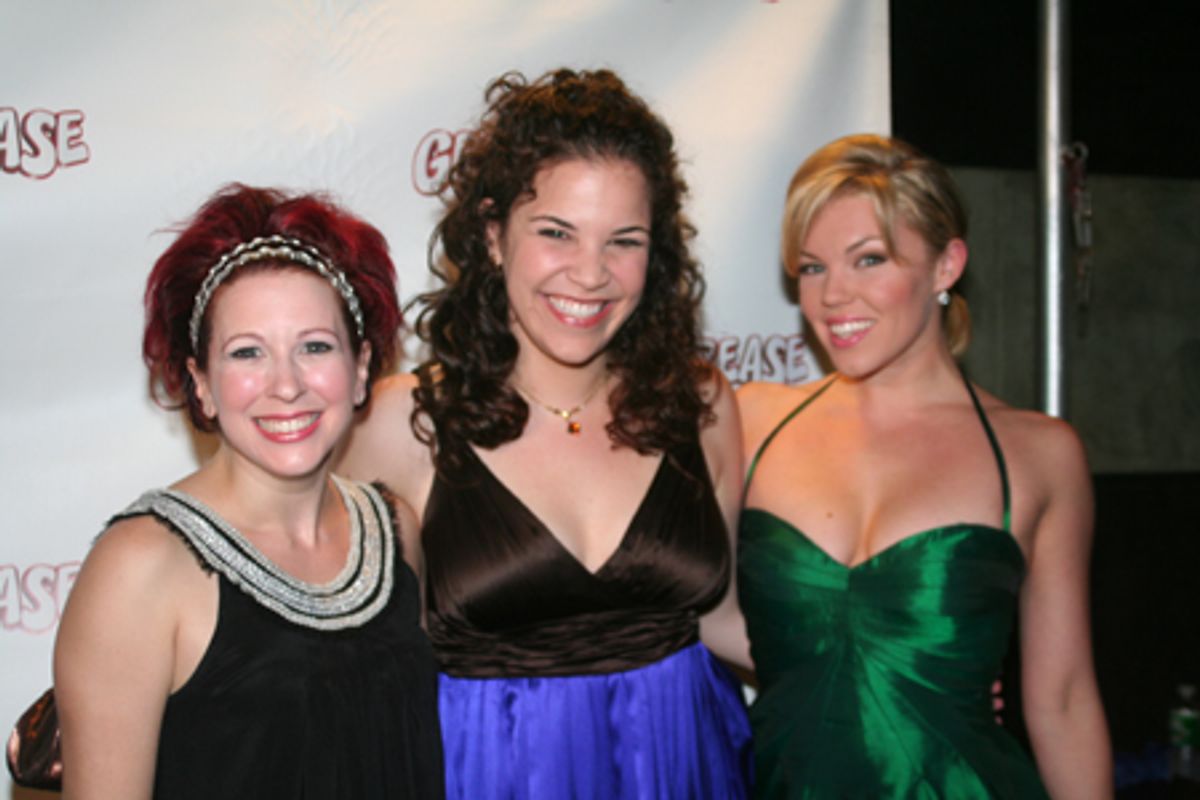 Kirsten Wyatt ('Frenchy'), Lindsay Mendez ('Jan') and Robyn Hurder ('Marty') at 
