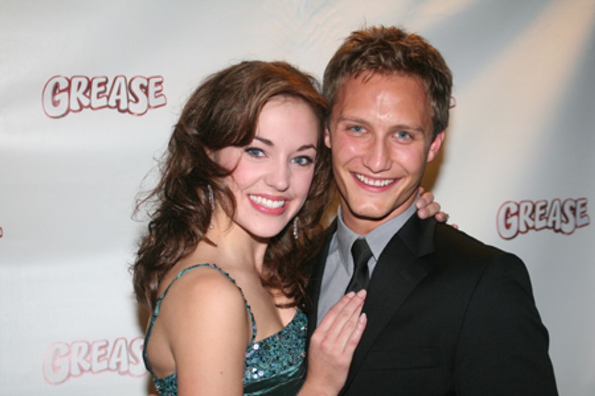 Newlyweds Laura Osnes and Nathan Johnson at 