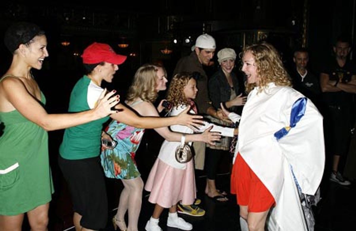 Amber Stone and cast members at 