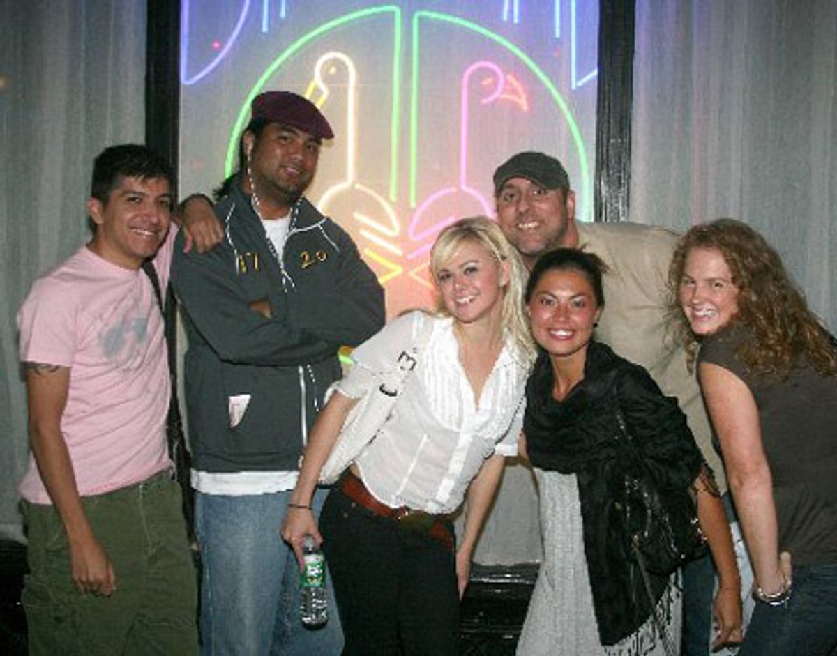Laura Bell Bundy and friends outside Birdland at 