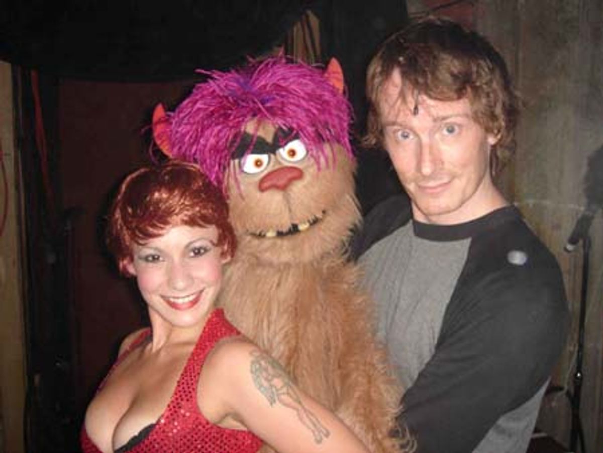Jenny Lee Ramos (Jersey Boys) with Trekkie Monster and Christian Anderson at 