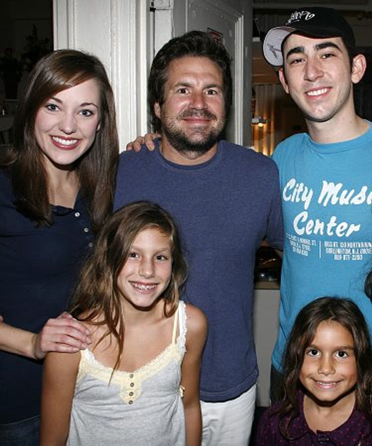 Laura Osnes, John Melendez, Max Crumm and Suzanna Melendez with Lily Belle and Greta at 