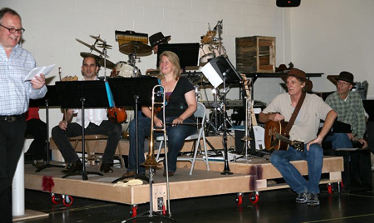 Adrian Bryan-Brown (PR Agent) and Jack Herrick with the band at 