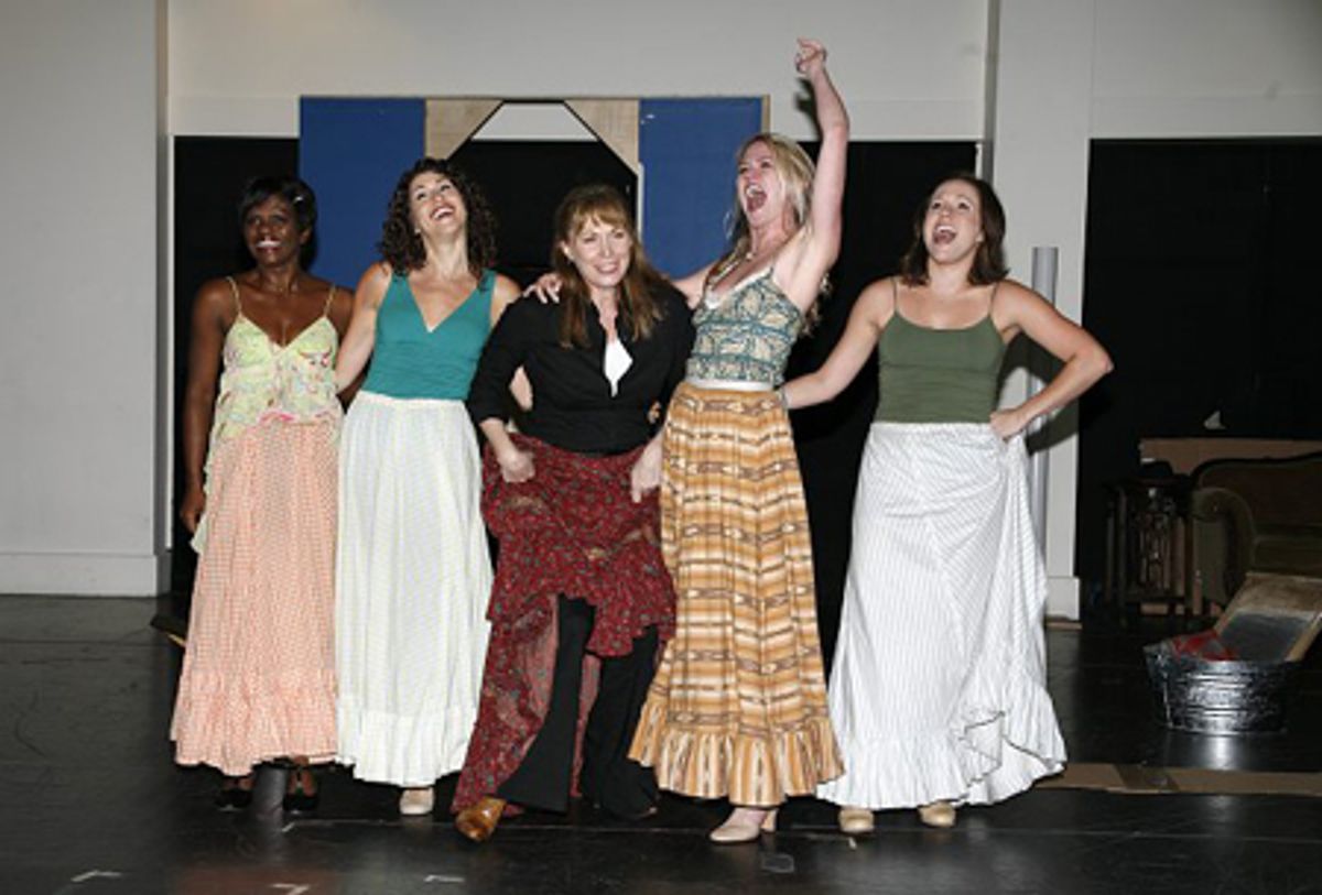 Dee Hoty and Lauren Kennedy with female ensemble at 