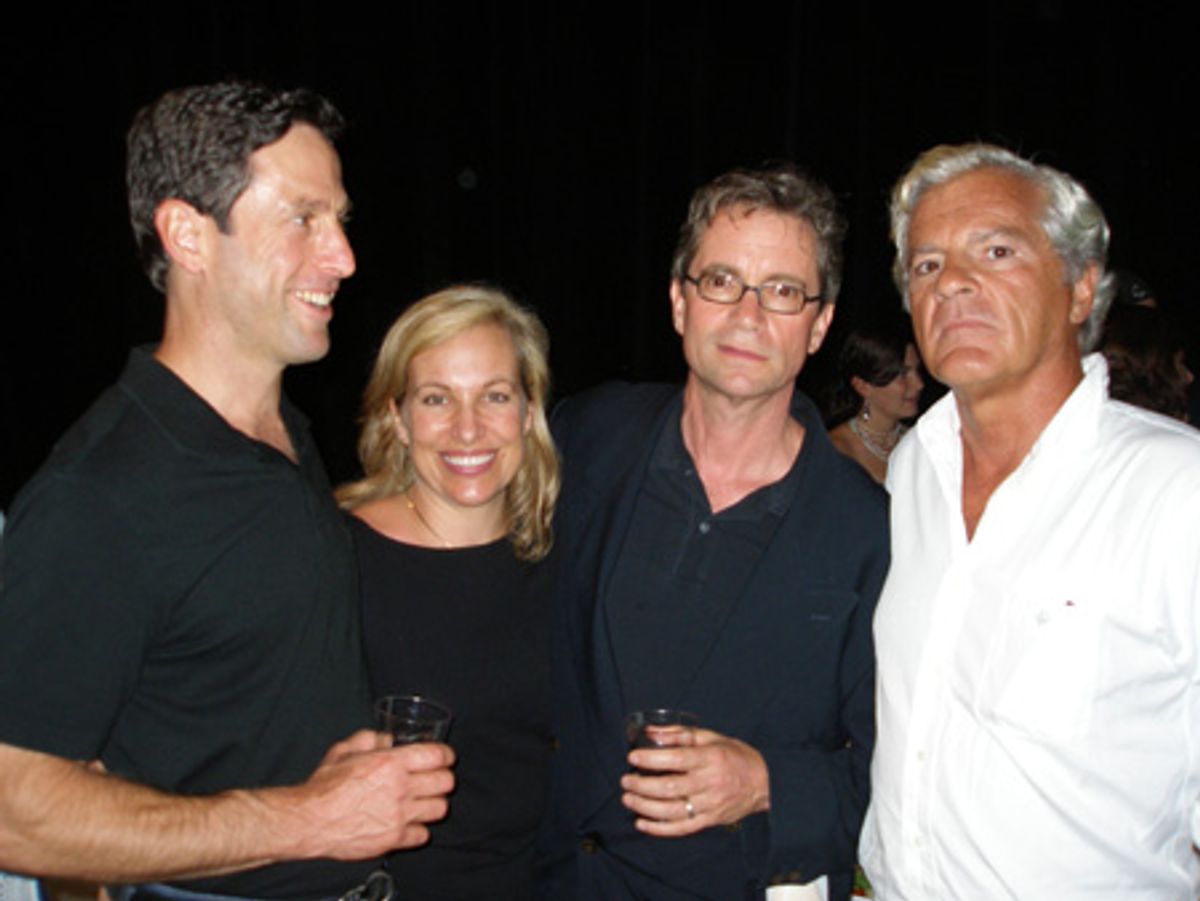 Josh Perl, Bay Street Theater founders Emma Walton, Steve Hamilton and James LaRocca at 