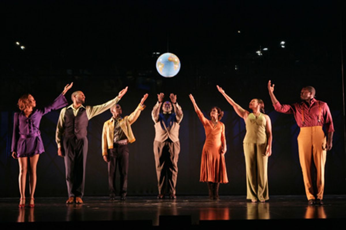 Ken Robinson, Leslie Odom, Jr., Chuck Cooper, Rema Webb, Natalie Venetia Belcon and Joshua Henry sing 'Take Me to the World' at 