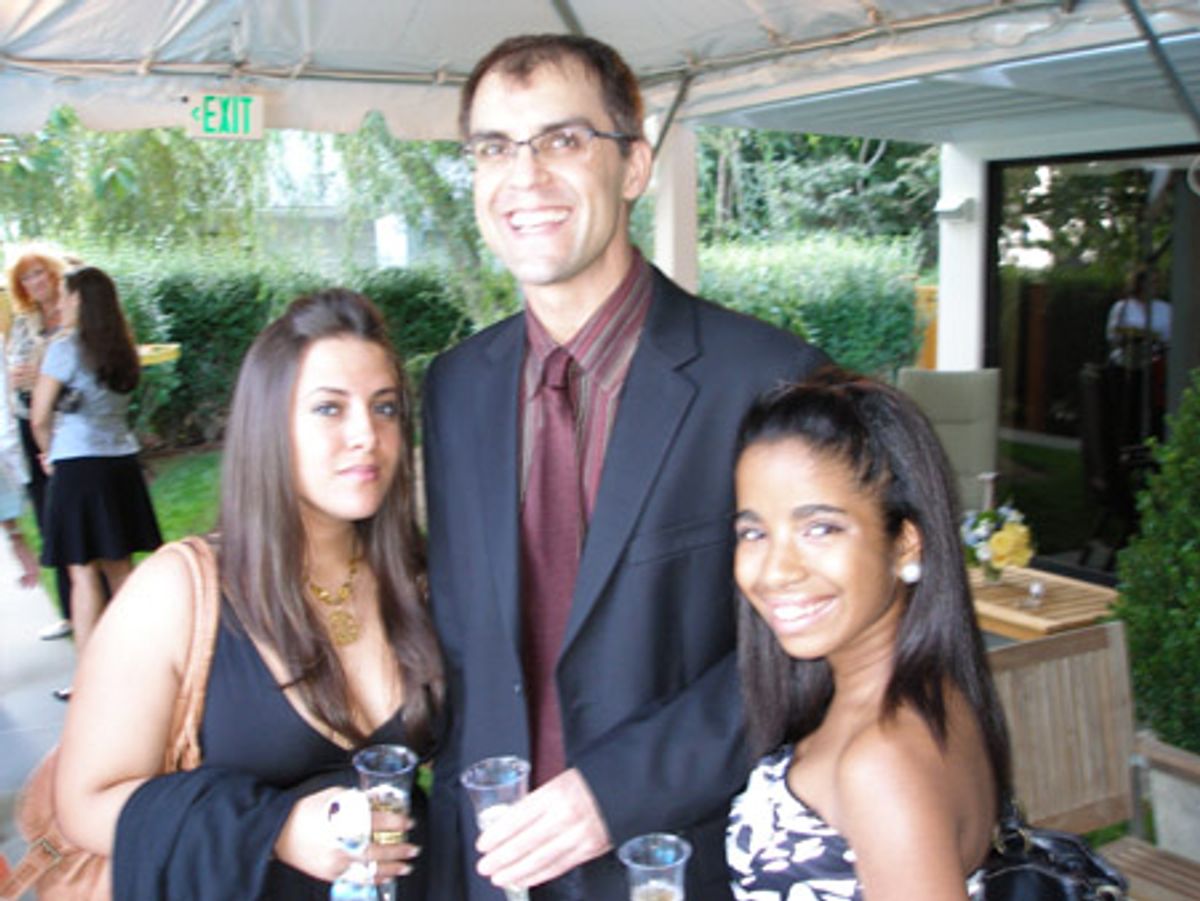 Stella Adler students Alison Pabon and Laura Guzman with Stella Adler Teen Outreach Director Carlos Caldart at Harold Clurman Festival of the Arts Reception
